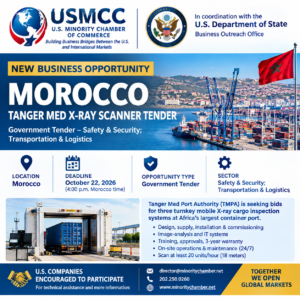 Morocco — Tanger Med X-ray scanner government tender opportunity, with an October 22, 2026 deadline at 4:00 p.m. Morocco time